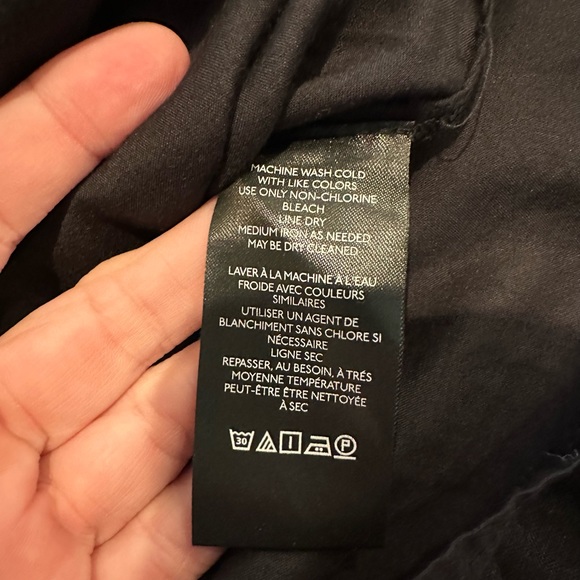 Urban Outfitters Caterina Linen Off-The-Shoulder Mini Dress Boho Babydoll Black - Picture 15 of 15